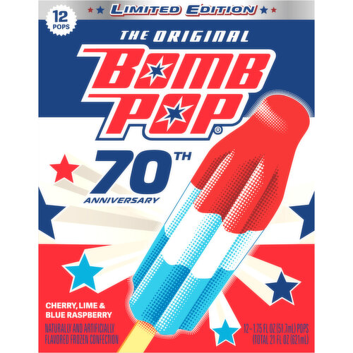 Bomb Pop The Original Cherry, Lime & Blue Raspberry Pops