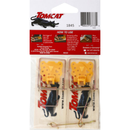 Tomcat 33507 Wooden Mouse Trap, Pack - 2, 1 - Fry's Food Stores