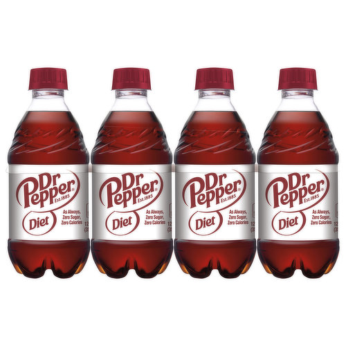 Dr Pepper Made with Sugar, 8 fl oz glass bottles, 6 pack