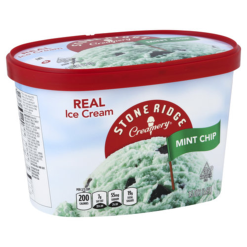 Real ice cream. Per 2/3 Cup: 200 calories; 7 g sat fat (35% DV); 55 mg sodium (2% DV); 19 g total sugars. At Stone Ridge Creamery we love making and eating ice cream. It's our passion. We use only the best ingredients, and don't take any shortcuts. Each and every batch is slow-churned to creamy, delicious perfection. Maybe that's why our premium ice cream tastes so good. Whichever flavor you choose, there's a smile in every scoop. 100% quality guaranteed. Like it or let us make it right. That's our quality promise. supervaluprivatebrands.com.