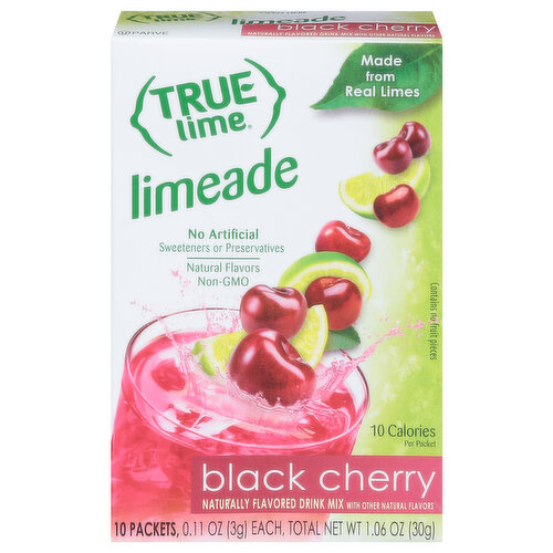 True Lemon Drink Mix, Limeade, Black Cherry