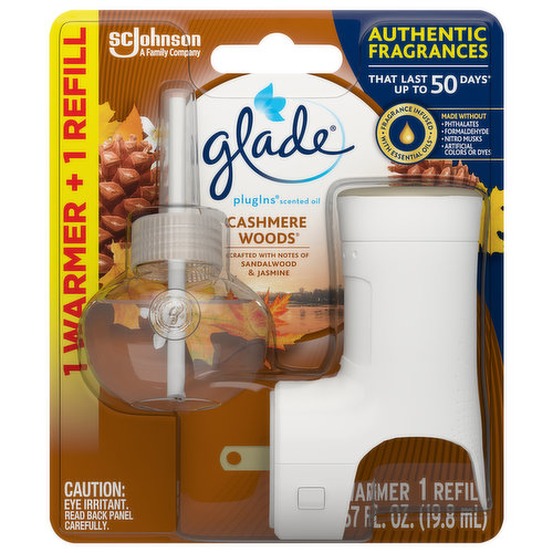 Glade Plugins Scented Oil, Cashmere Woods