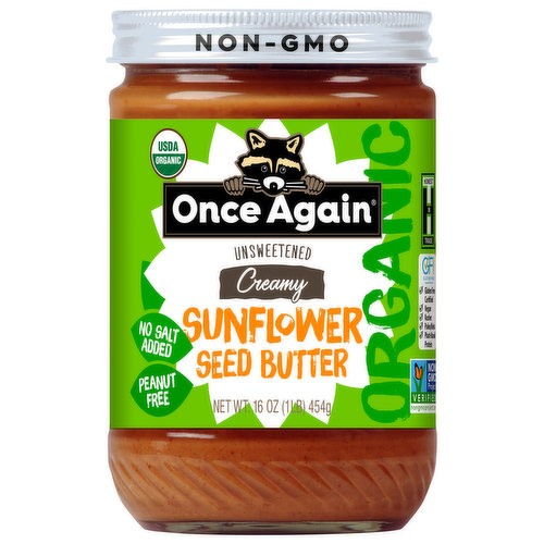 Once Again Sunflower Seed Butter, Creamy, Unsweetened