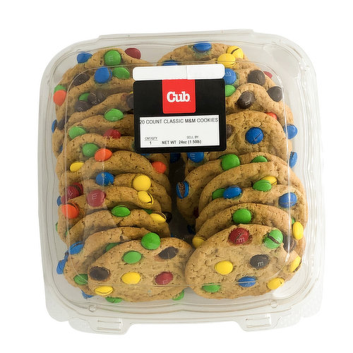 Cub Bakery M&M Cookies, 20 Count