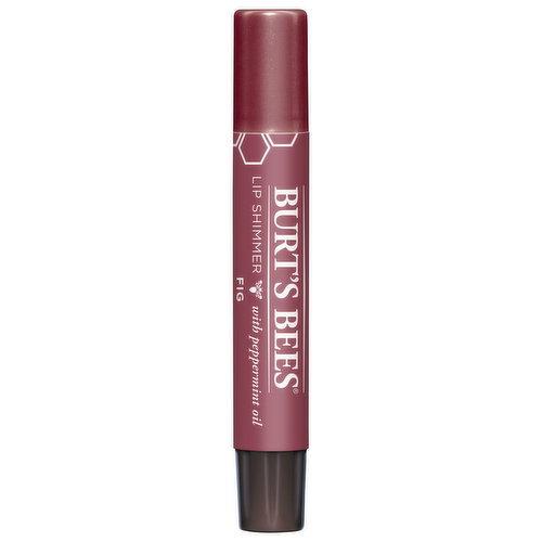 Burt's Bees Lip Shimmer, with Peppermint Oil, FIG