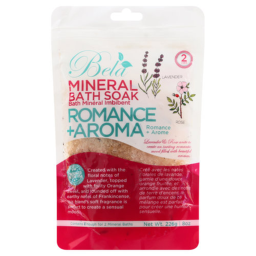 BELA Mineral Bath Soak, Romance + Aroma