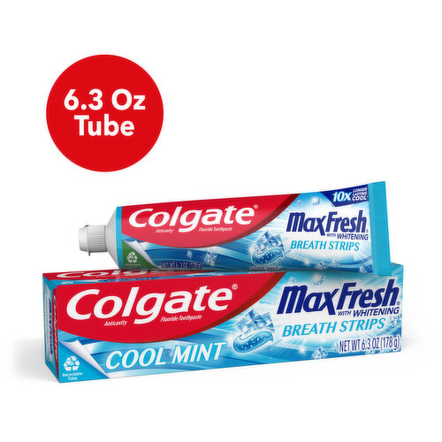 Colgate Max Fresh Whitening Toothpaste With Mini Breath Strips