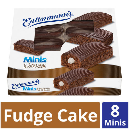 Entenmann's Entenmann's Minis Crème Filled Fudge Cakes, 8 Individually Wrapped Snack Cakes, 13.8 oz