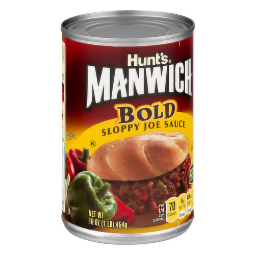 Manwich Sloppy Joe Sauce, Bold Flavor, Canned Sauce, 16 OZ, Canned Meat