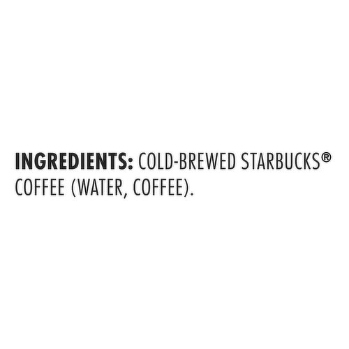 Starbucks Cold Brew Black Unsweetened Coffee