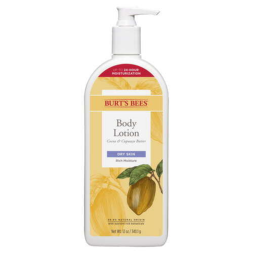 Burt's Bees Body Lotion, Cocoa & Cupuacu Butter, Dry Skin