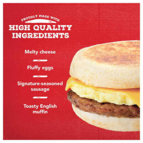 Jimmy Dean English Muffin Breakfast Sandwiches with Sausage, Egg, and Cheese, Frozen
