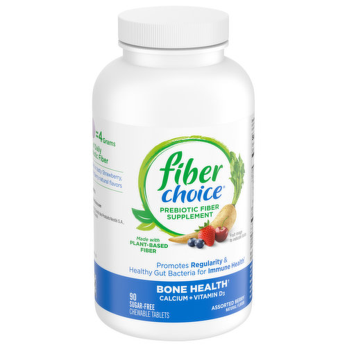 Fiber Choice Assorted Fruit Prebiotic Fiber Sugar Free Chewable Tablets