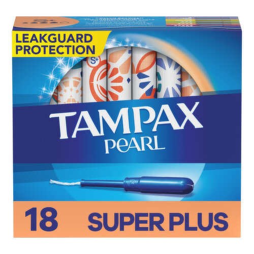 Tampax Pearl Tampax Pearl Tampons, Super Plus, 18 Ct