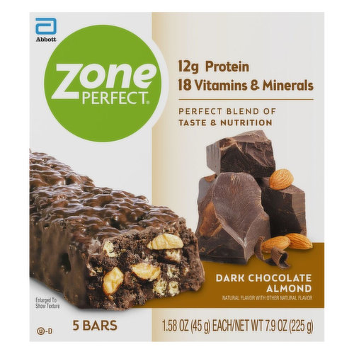 Zone Perfect Nutrition Bars, Dark Chocolate Almond