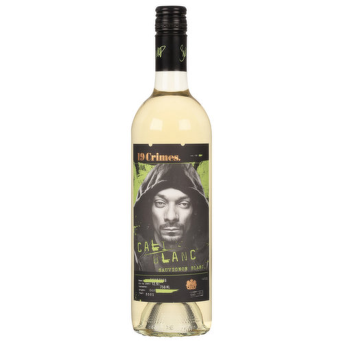 Name: Snoop Dogg. 19 Crimes tells the true story of rulebreakers who beat the odds, overcame adversity and went on to become folk heroes in their society. This spirit lives on today through innovators and culture creators, like Cali's own Snoop Dogg. A leader in contemporary pop culture, Snoop embodies the timeless values of the 19 Crimes rogues who came before him. Glasses up! Composition: Sauvignon Blanc.