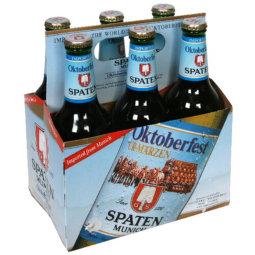 Malt liquor. Brewed exclusively from Alpine water, barley malt, hops, and yeast, according to the famous German purity law, Reinheistgebot. Imported from Munich.