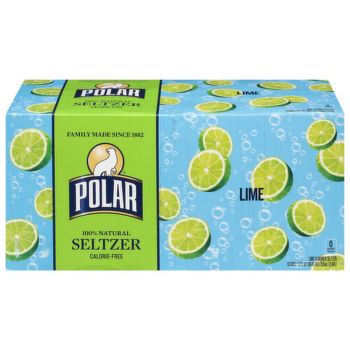 Polar Seltzer, Lime, 12 fl oz