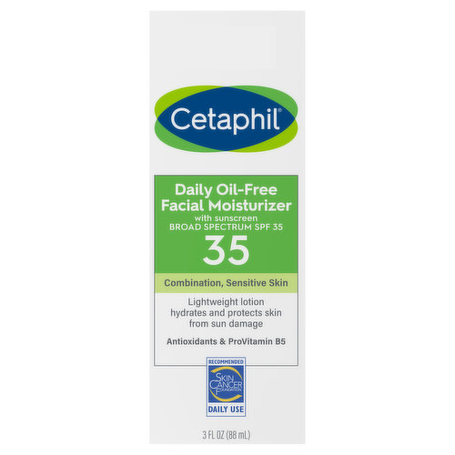 Cetaphil Facial Moisturizer, Daily, Oil-Free, Broad Spectrum SPF 35