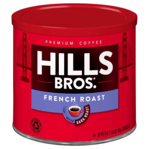 Hills Bros. Coffee, Ground, Dark Roast, French Roast