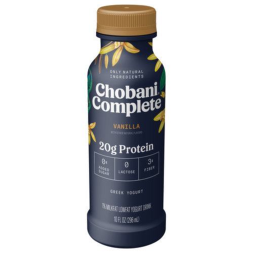 Chobani Complete Yogurt Drink, Greek, Lowfat, Vanilla