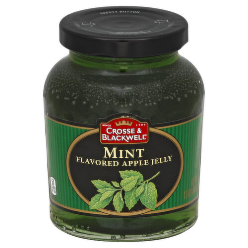 50 calories per 1 tbsp. Since 1706. Vibrant yet delicate, Crosse & Blackwell Mint Flavored Apple Jelly is perfect for baking & makes an ideal partner for lamb, veal, game & sausage. Call toll free 1-888-643-7219 with questions and comments. For recipes & seasonal ideas visit us at www.crosseandblackwell.com.