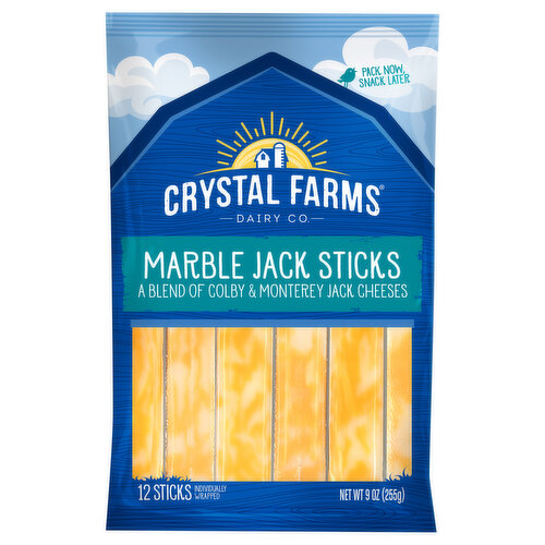 Crystal Farms Cheese Sticks, Marble Jack