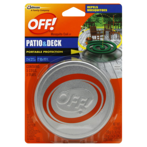 Off Mosquito Coil, III, Patio & Deck, Country Fresh Scent