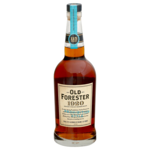 Old Forester Bourbon Whisky, Kentucky Straight, Prohibition Style