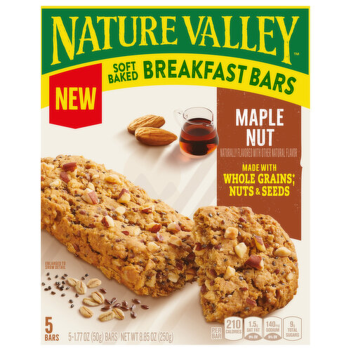 Nature Valley Breakfast Bars, Maple Nut, Soft Baked