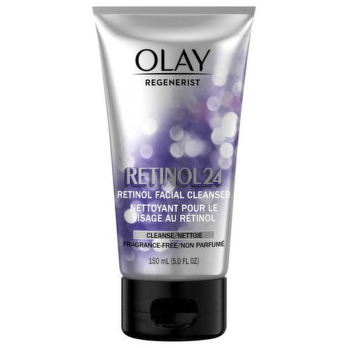 Olay Regenerist Facial Cleanser, Retinol 24, Cleanse, Fragrance-Free