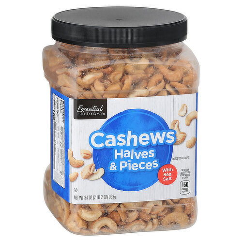 Essential Everyday Cashews, Halves & Pieces, with Sea Salt