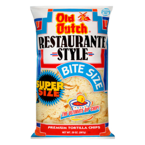 Old Dutch Restaurante Style Bite Size Party Pack Premium Tortilla Chips