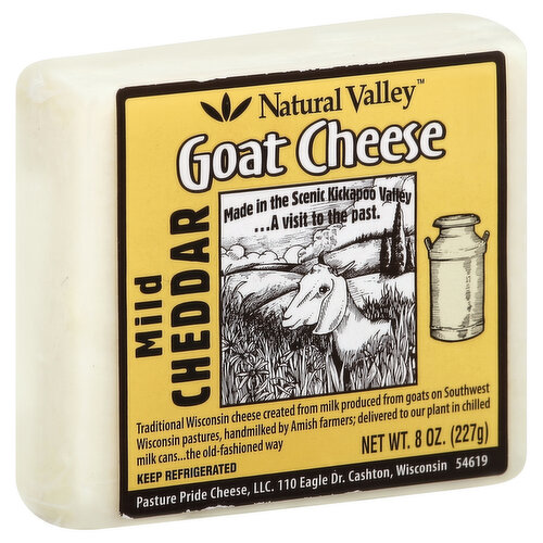 Natural Valley Cheese, Goat, Mild Cheddar