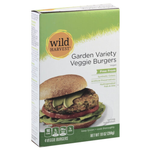 Wild Harvest Veggie Burgers, Garden Variety