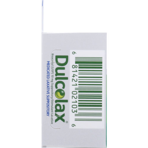 Dulcolax Laxative, Medicated, Suppository, Laxatives