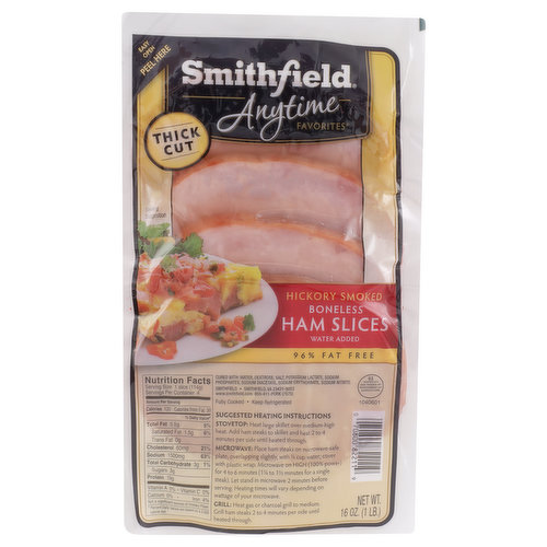 Smithfield Boneless Ham Slices, Thick Cut