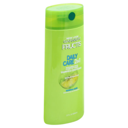 Fructis Shampoo & Conditioner, 2 in 1, Fortifying, Daily Care, Normal Hair