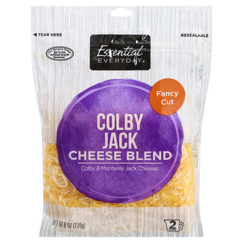 Essential Everyday Cheese Blend, Colby Jack, Fancy Cut