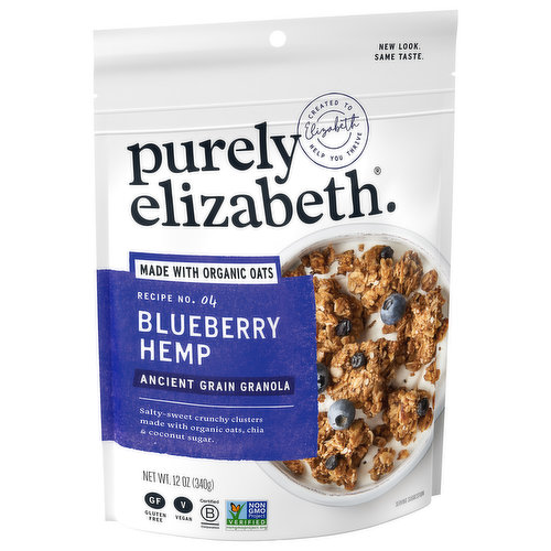 Purely Elizabeth Ancient Grain Granola, Blueberry Hemp