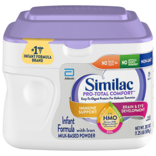 Similac Pro-Total Comfort Infant Formula, Milk Based Powder with Iron, 0-12 Months