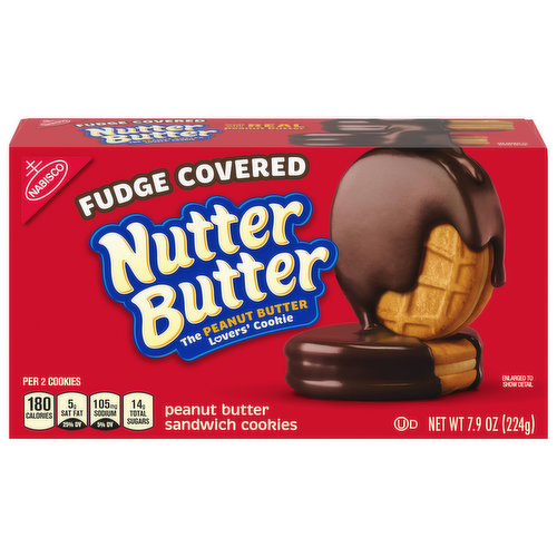 Nutter Butter Sandwich Cookies, Peanut Butter, Fudge Covered