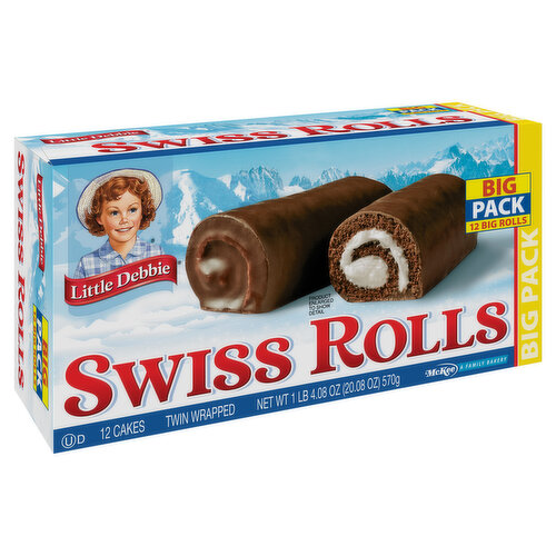 Little Debbie Swiss Rolls, Twin Wrapped, Big Pack