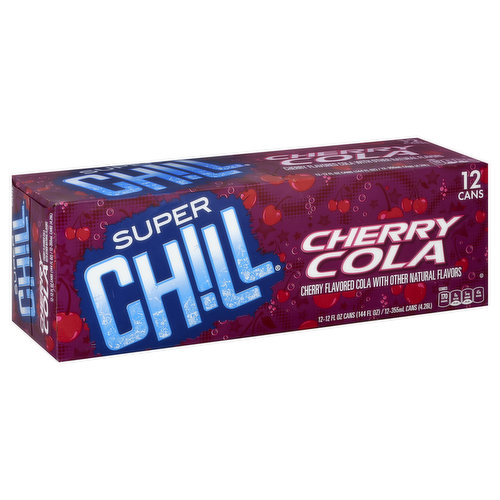12 cans. Cherry flavored cola with other natural flavors. Per 1 Can: 170 calories; 0 g sat fat (0% DV); 5 mg sodium (0% DV); 45 g sugars. Contains 0% juice. Very low sodium. Please recycle. Supervalu Quality Guaranteed: We're committed to your satisfaction and guarantee the quality of this product. Contact us at 1-877-932-7948, or www.supervalu-ourownbrands.com. Please have package available.