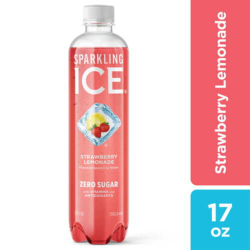 Sparkling Ice Sparkling Water, Strawberry Lemonade, Flavored