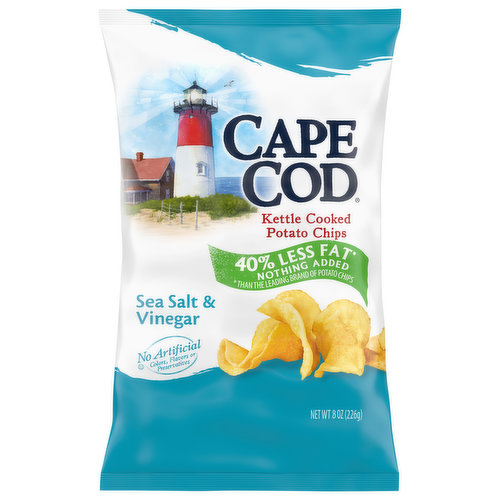 Cape Cod Potato Chips, Sea Salt & Vinegar, Kettle Cooked