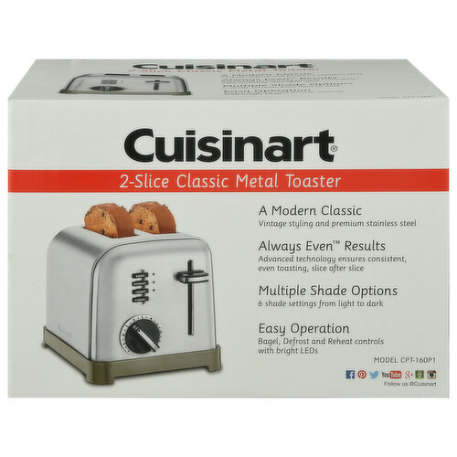 Cuisinart 2-Slice Stainless Metal Classic Toaster