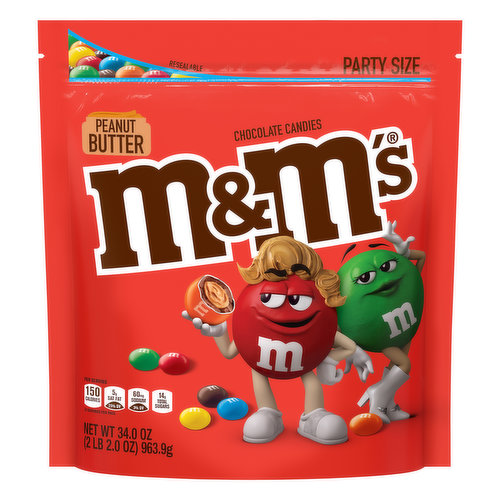 M&M's Chocolate Candies, Peanut Butter, Party Size