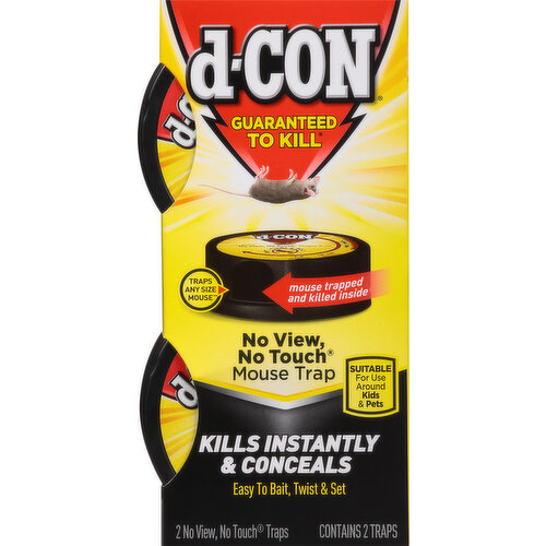 d-CON No View, No Touch Covered Mouse Trap, 2 Traps (Pack of 4)