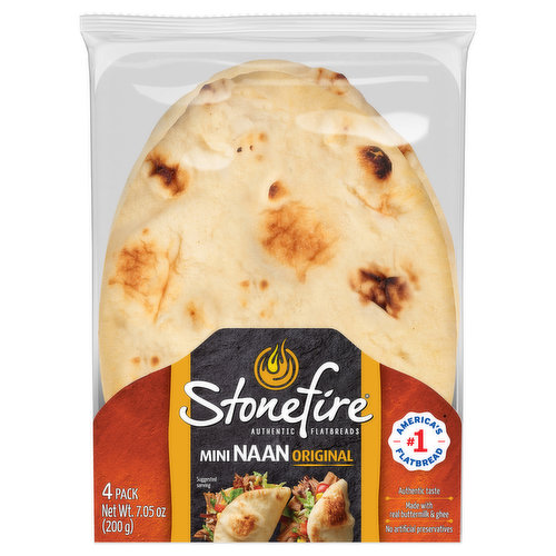 Stonefire Naan, Original, Mini, 4 Pack